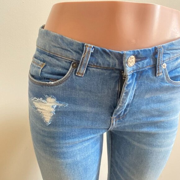 BlankNYC Skinny Classique Distressed Ripped Jeans 28 Waist - Picture 4 of 16